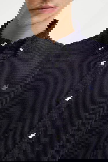 Риза Carhartt WIP Long Sleeve Madison Corduroy Shirt Regular Fit Button-down Collar Тъмно синьо | I029958.0FHXX, 3