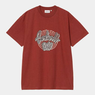 Тениска Carhartt WIP S/S Chedda T-Shirt heavy stone wash Бургунди | I035428_9, 0