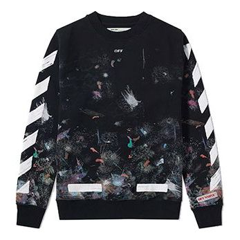 Пуловер Off-White Galaxy Print Sweatshirt Черно | OMBA003F176190309901, 0
