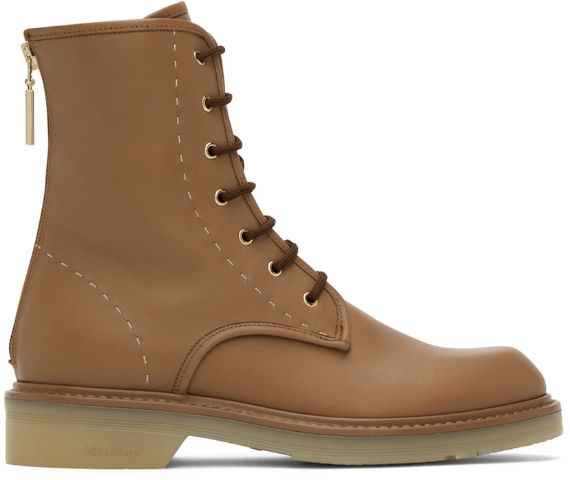Облекло Max Mara Max Mara Urban Combat Boots Кафяво | 2347960137600 MM81246