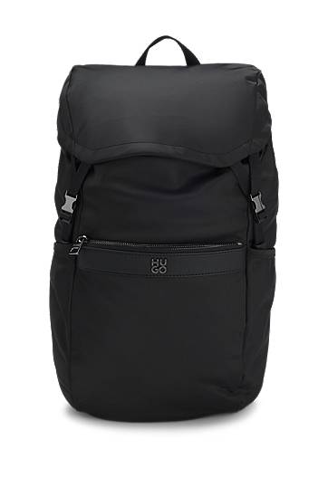 Раница BOSS Twill backpack with stacked logo Черно | 50558382, 0