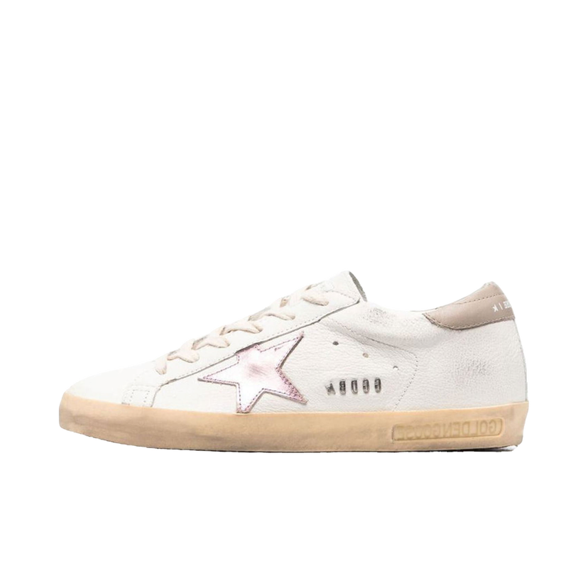 Кецове и обувки Golden Goose Super-Star White Antique Pink Metallic W Бяло | GWF00101.F004065.11373