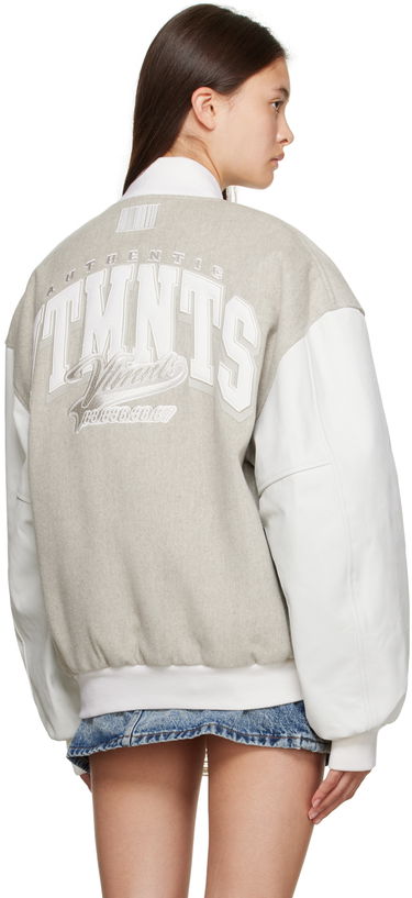 Яке бомбър VETEMENTS VTMNTS Appliqué Bomber Jacket Сиво | VL16JA380O, 2