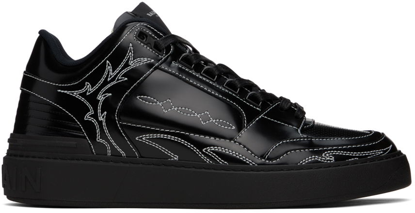 Кецове и обувки Balmain Balmain B-Court Mid Top Western Черно | CM1VI354LSLR, 0