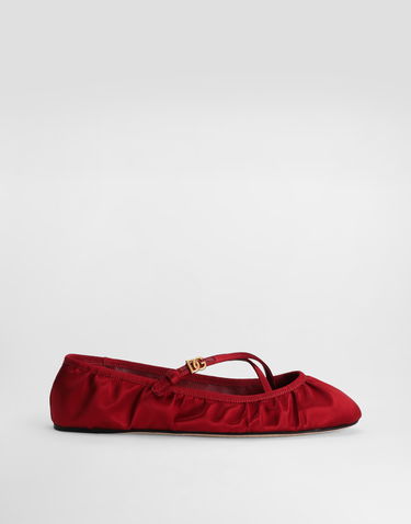 Аксесоари Dolce & Gabbana Dolce & Gabbana Satin Ballet Flats Червено | CB0258AD1608S297, 0