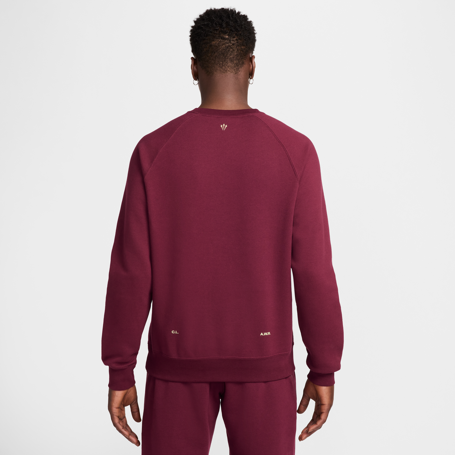 Суитчър Nike NOCTA Fleece Crewneck Sweatshirt Бургунди | FN8160-638, 1