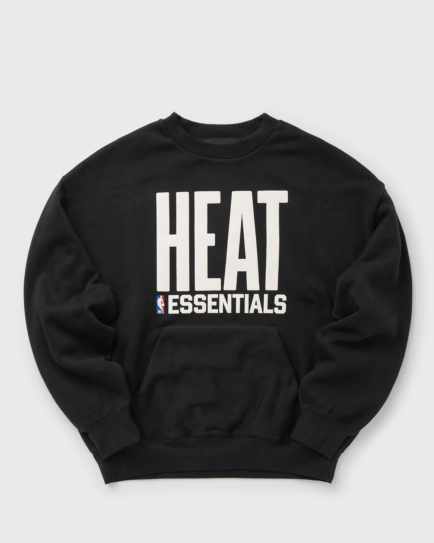 Суитчър Fear of God HEAT NBA ESSENTIALS Sports Fit Crewneck Sweatshirt with Kangaroo Pocket Черно | 192NB256512F, 0