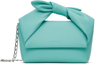 Чанта през рамо JW Anderson JW Anderson Medium Bow Twister Top Handle Bag Тюркоазено | HB0697-LA0355, 0
