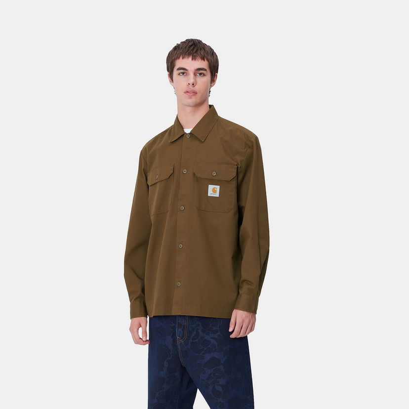 Риза Carhartt WIP Long Sleeve Craft Shirt Кафяво | I033814_9