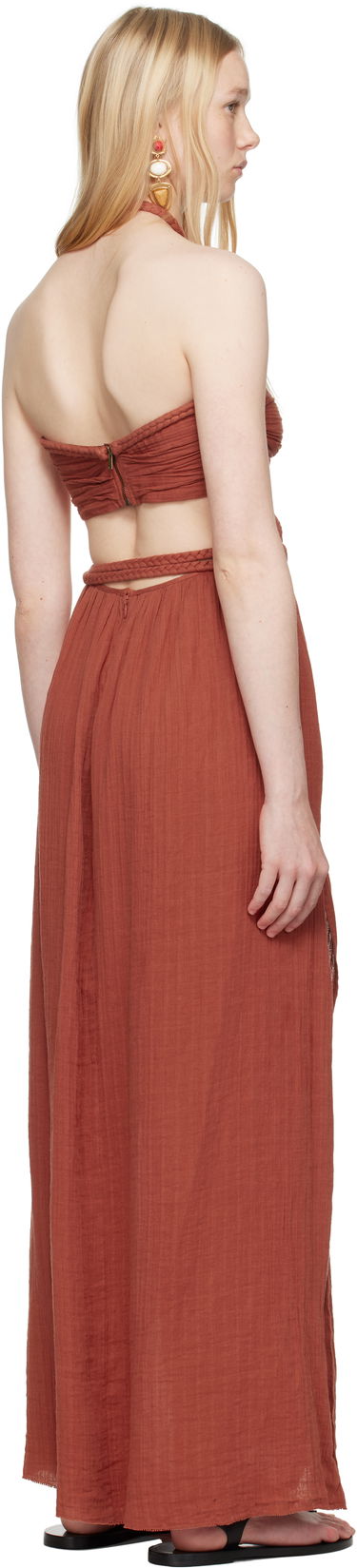 Pокля ISABEL MARANT Isabel Marant Justine Maxi Dress Червено | RO0782FA-C2J11I, 2