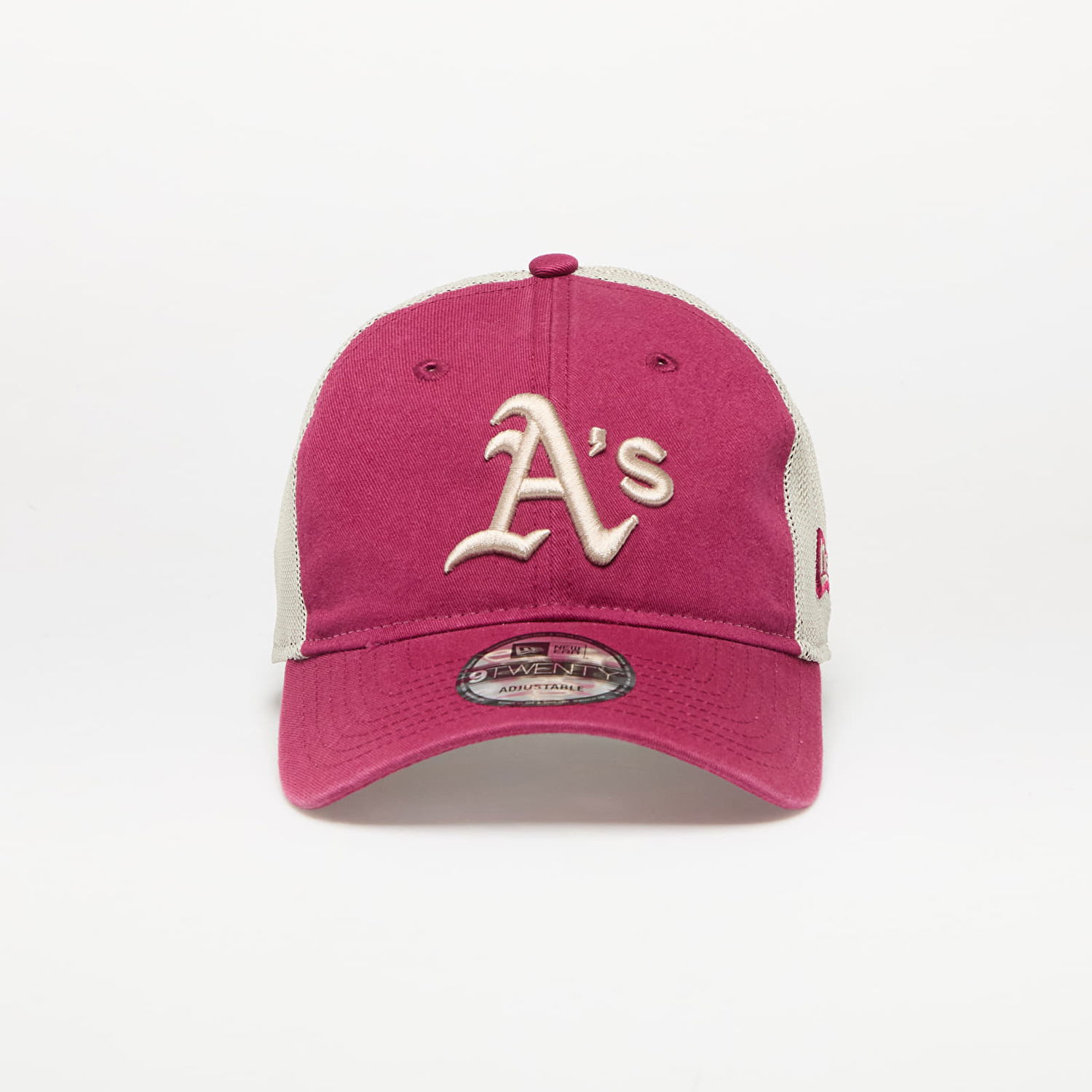 Шапка с козирка New Era New Era MLB Oakland Athletics 920 Trucker Washed Cap Бургунди | 60667612, 0
