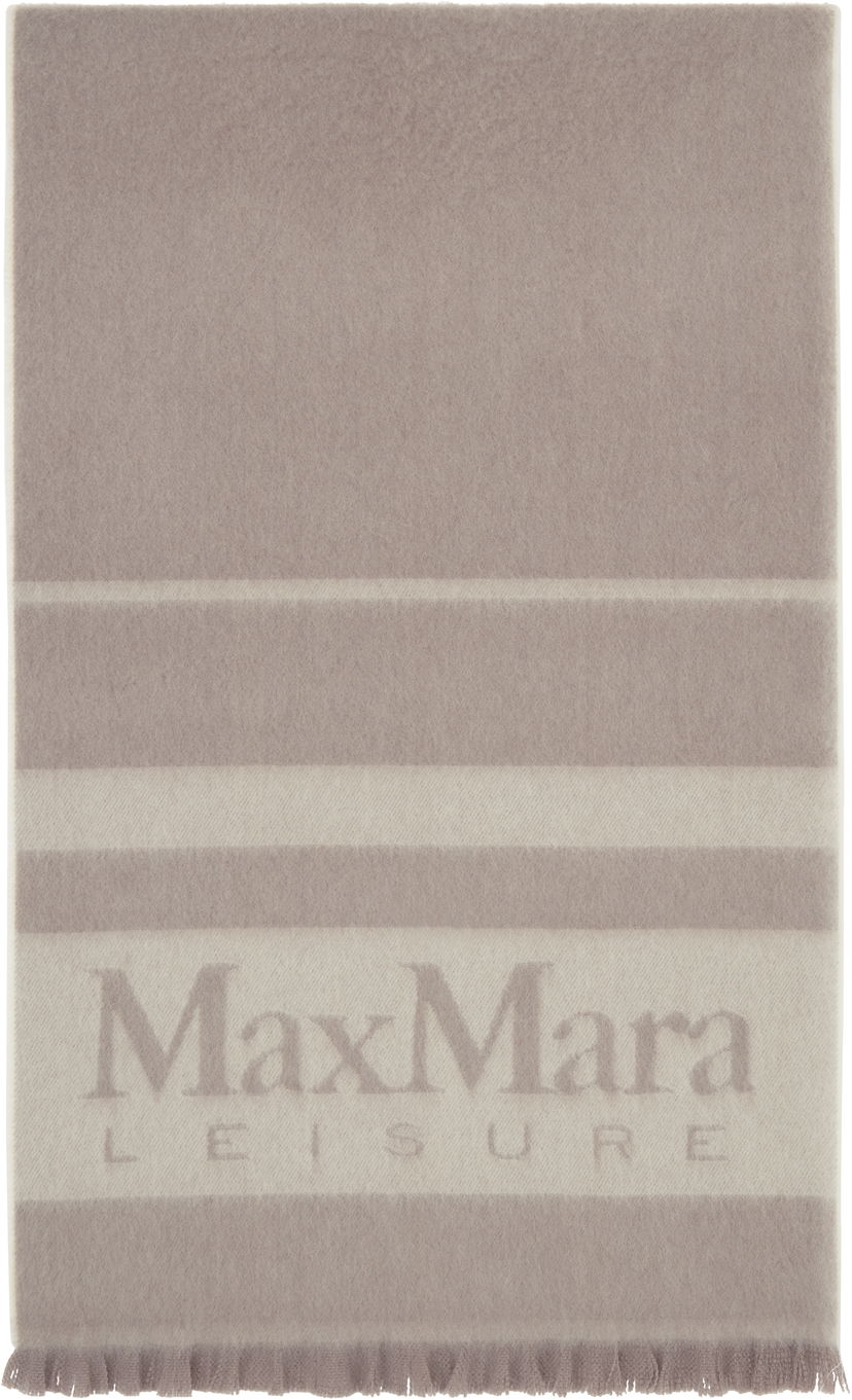 Шал Max Mara Striped Wool Scarf Сиво | 2426546028600 MM02211