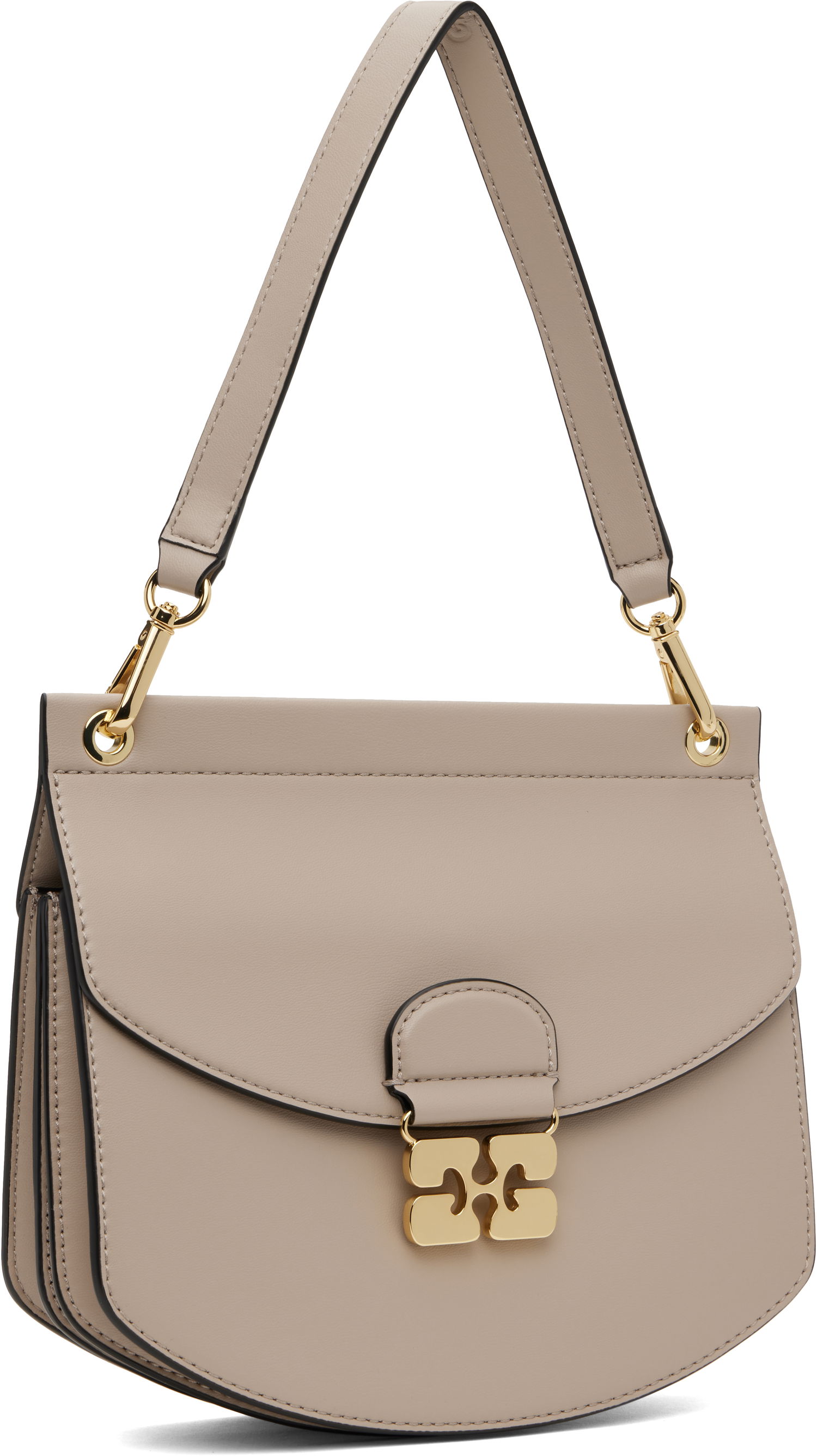 Дамска чанта GANNI GANNI Small Apo-G Shoulder Bag Бежово | A6460, 1