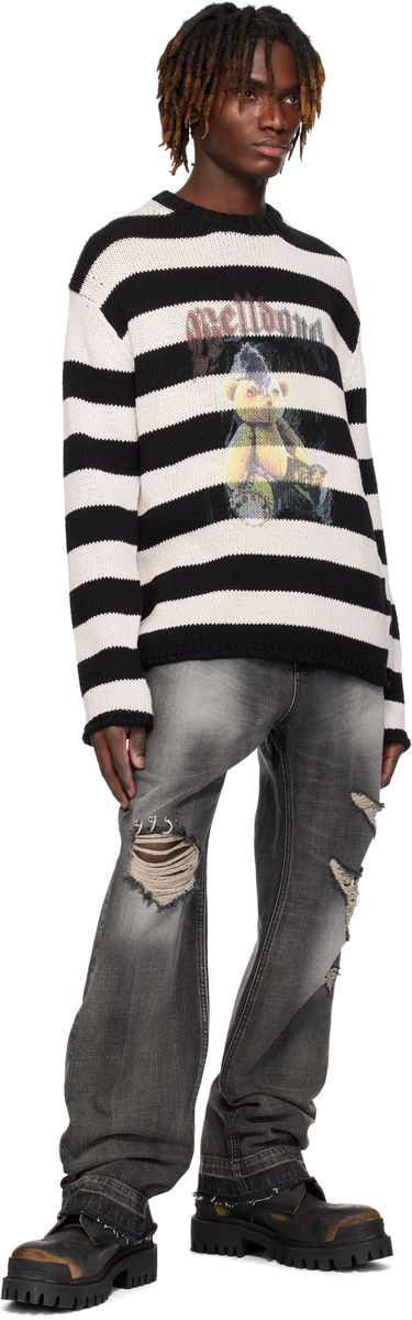 Пуловер We11done We11done Punk Teddy Striped Sweater Многоцветен | WD-KT0-25-655-U-IV, 3