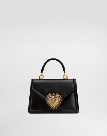 Чанта през рамо Dolce & Gabbana Small Smooth Calfskin Devotion Shoulder and Crossbody Bag Черно | BB6711AV89380999, 0