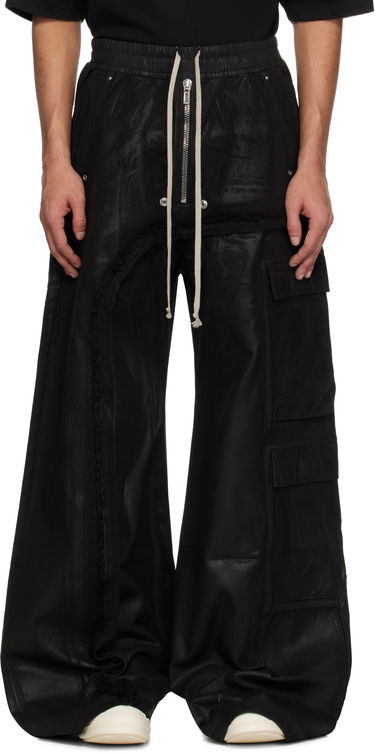 Карго панталони Rick Owens Rick Owens DRKSHDW Hollywood Imbalanced Double Cargo Jumbo Belas Denim Cargo Pants Черно | DU01E3375 DCF, 0