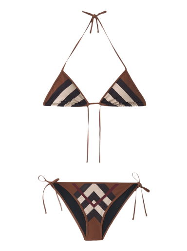 Chevron Check Stretch Triangle Bikini