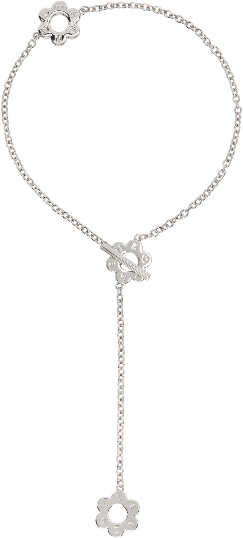 Колие KENZO Kenzo 'KENZO Stamp' Flower Pendant Necklace Металик | FF58BI417M04