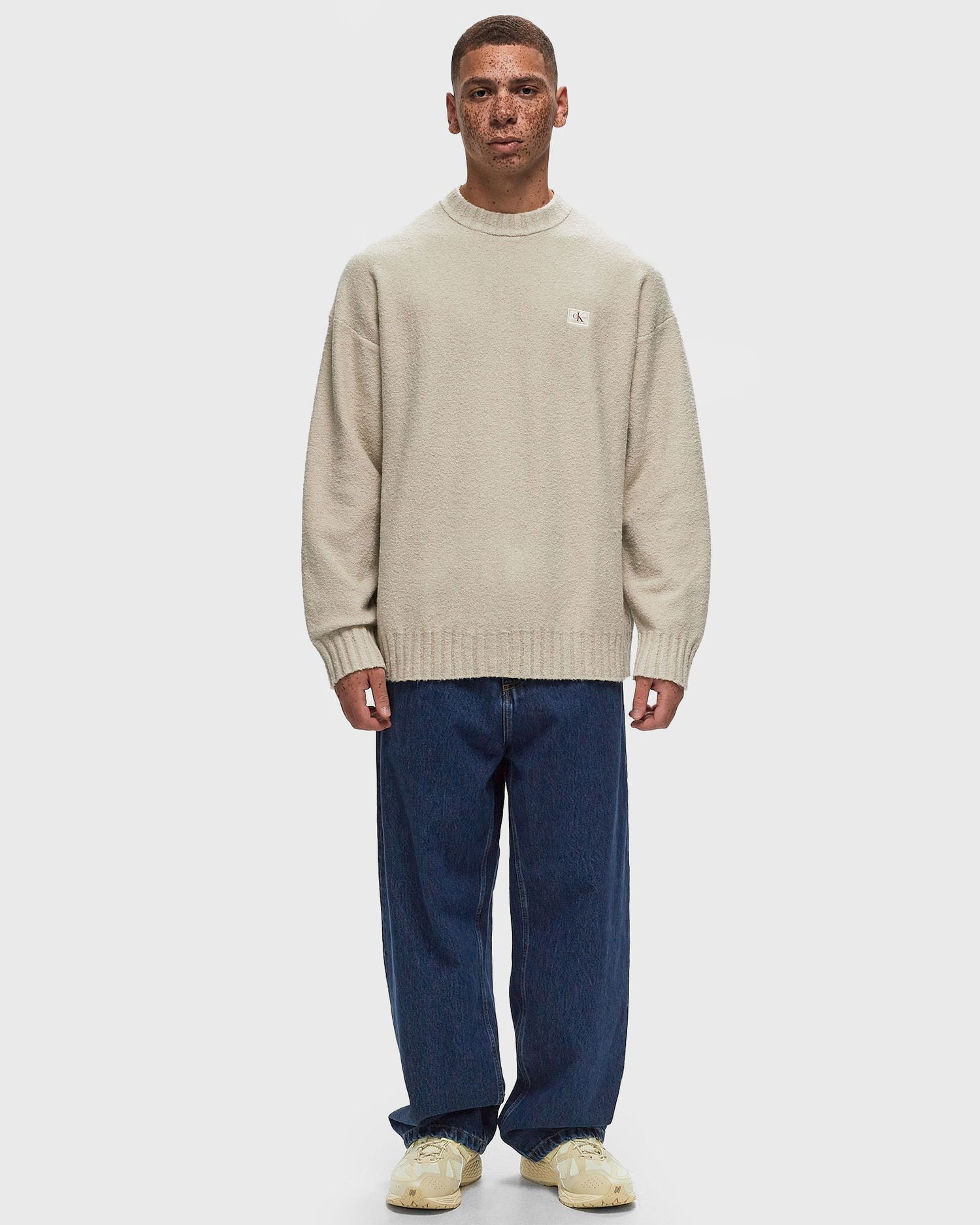 Пуловер CALVIN KLEIN BOUCLE BOXY SWEATER Бежово | J30J326202PD7, 1