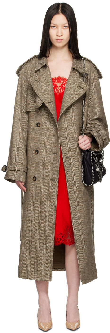 Тренчкот Stella McCartney Stella McCartney Belted Trench Coat Кафяво | 6700383EJ701, 0