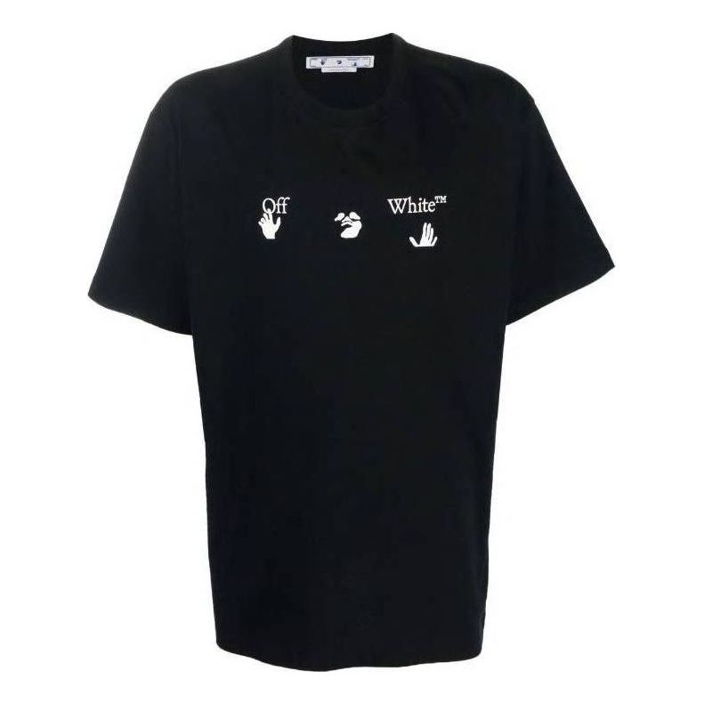 Тениска Off-White Off-White Hands Tee Черно | OMAA038C99JER0071001