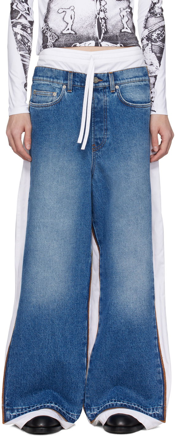 Дънки Jean Paul Gaultier Gaultier 'The Trompe L'œil' Denim Trousers Синьо | 24/25-U-JE124I-D013-5701