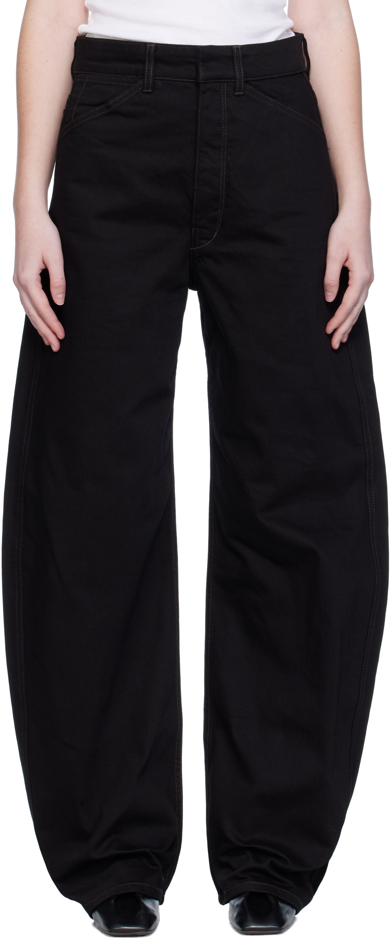 Дънки LEMAIRE Lemaire High Waisted Curved Jeans Черно | PA1264 LD1055, 0