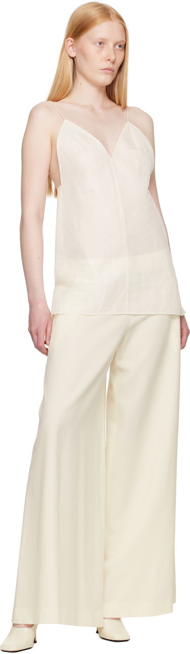 Потник Khaite Khaite Talsie Linen Cami Top Бяло | 2396385, 3