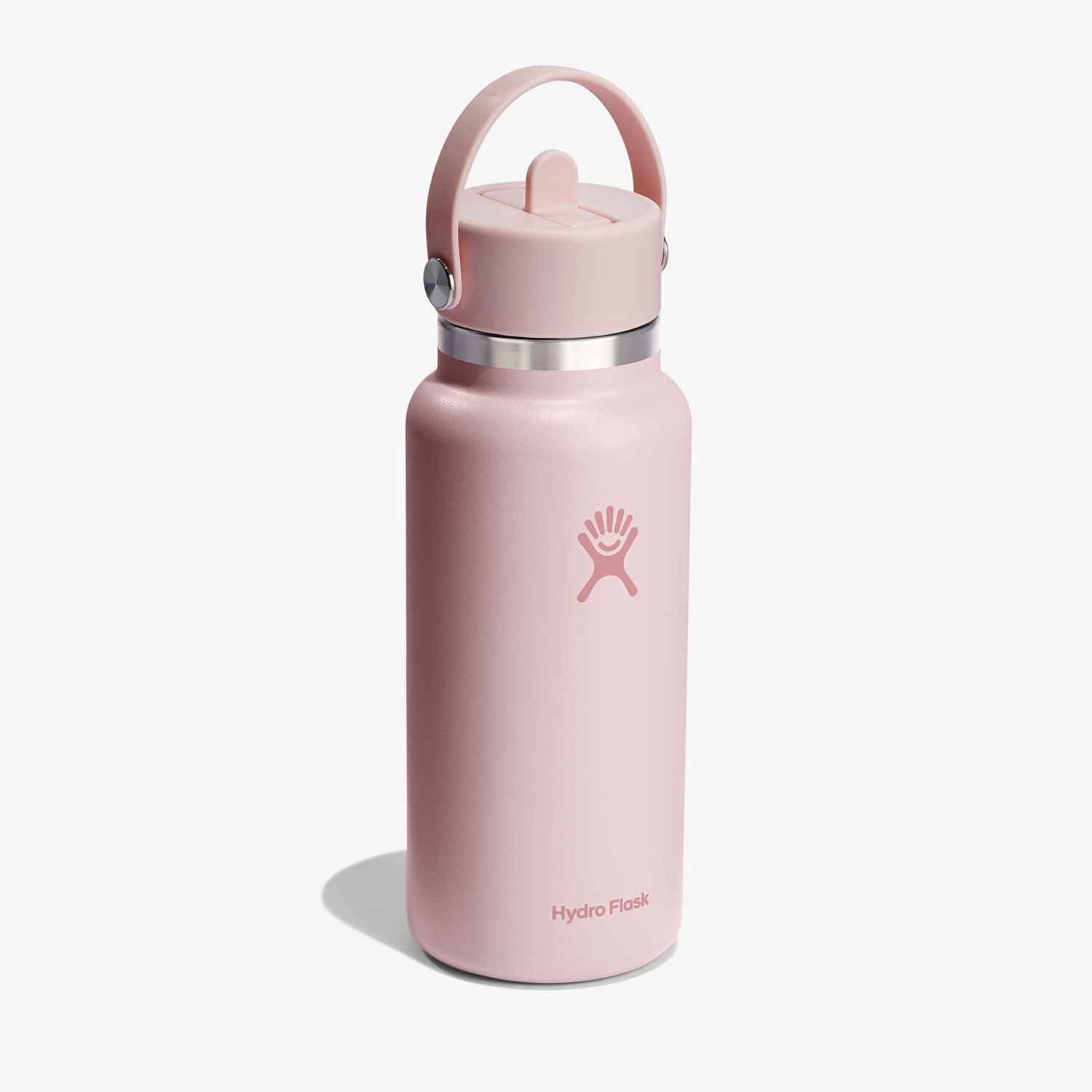 Бутилки за пиене Hydro Flask 32 oz Wide Mouth Vacuum Insulated Stainless Steel Water Bottle with Straw Lid Розово | W32CFS678, 1