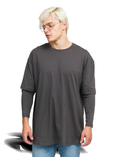 Тениска Urban Classics Oversized Shaped Double Layer Tee Сиво | TB2887 grey