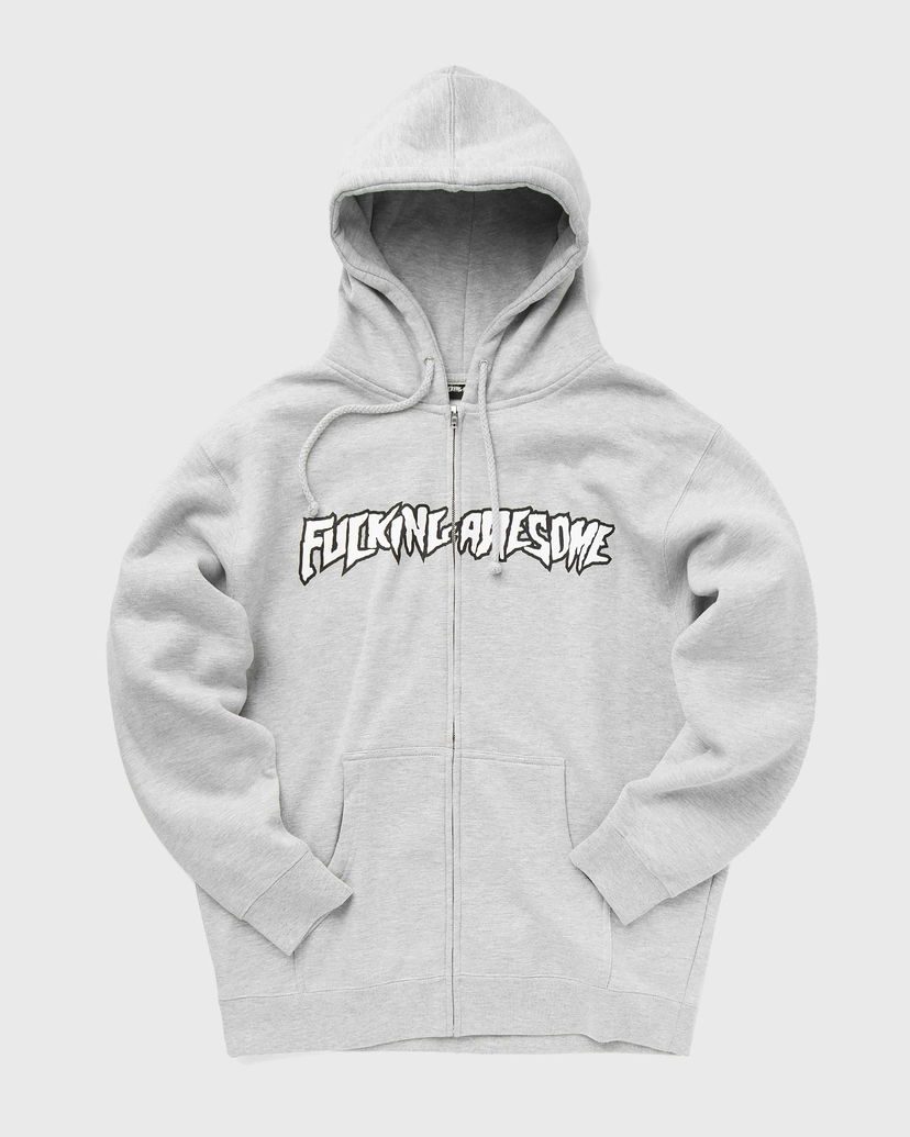 Суитчър Fucking Awesome Stamp Logo Zip Hoodie Сиво | PN14827-HEATHER-GREY