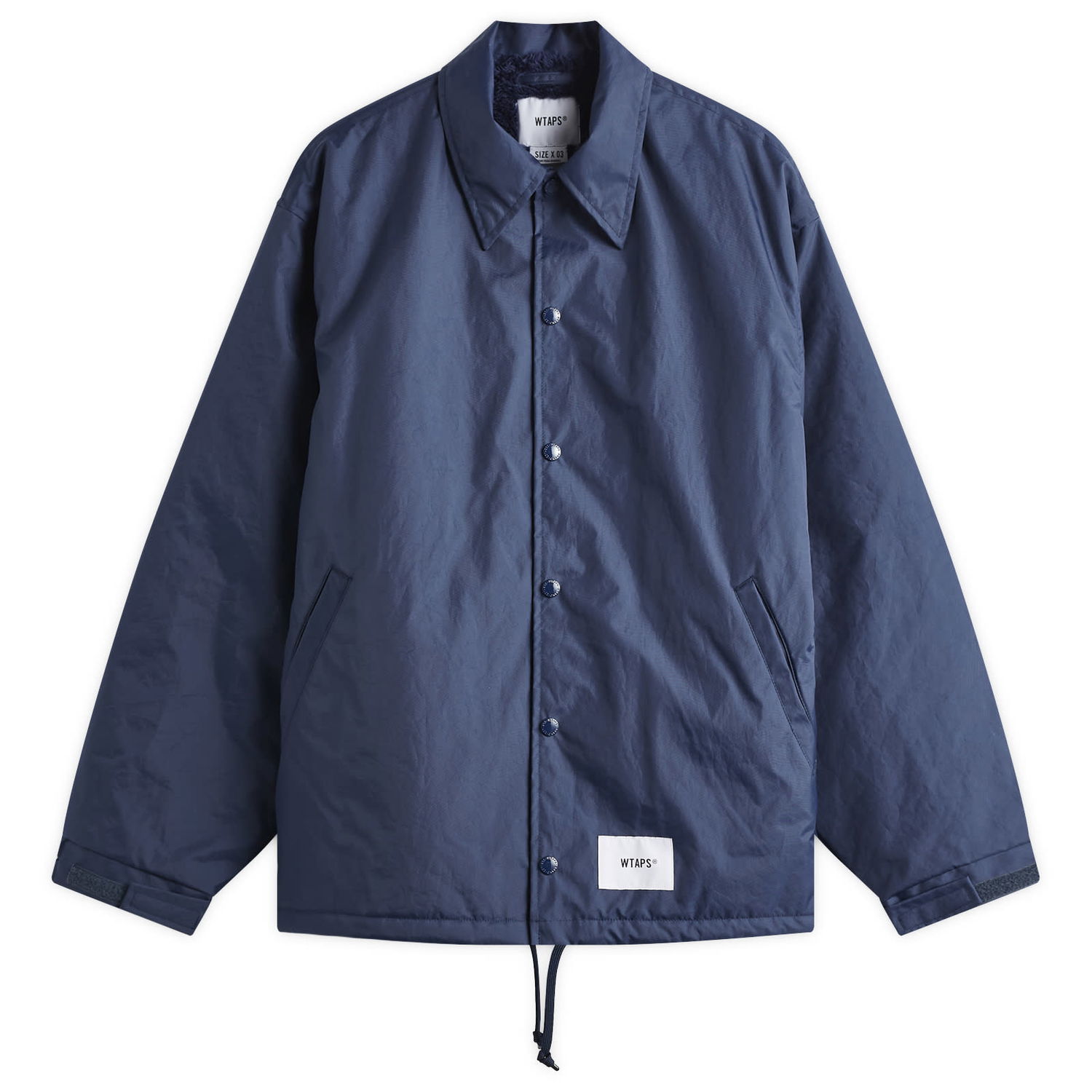 Яке WTAPS Boa Lined Coach Jacket Синьо | 242TQDT-JKM01-NVY, 0