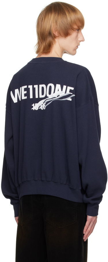 Пуловер We11done Designer Basic Sweatshirt Синьо | WD-TS3-22-798-U-NV, 2