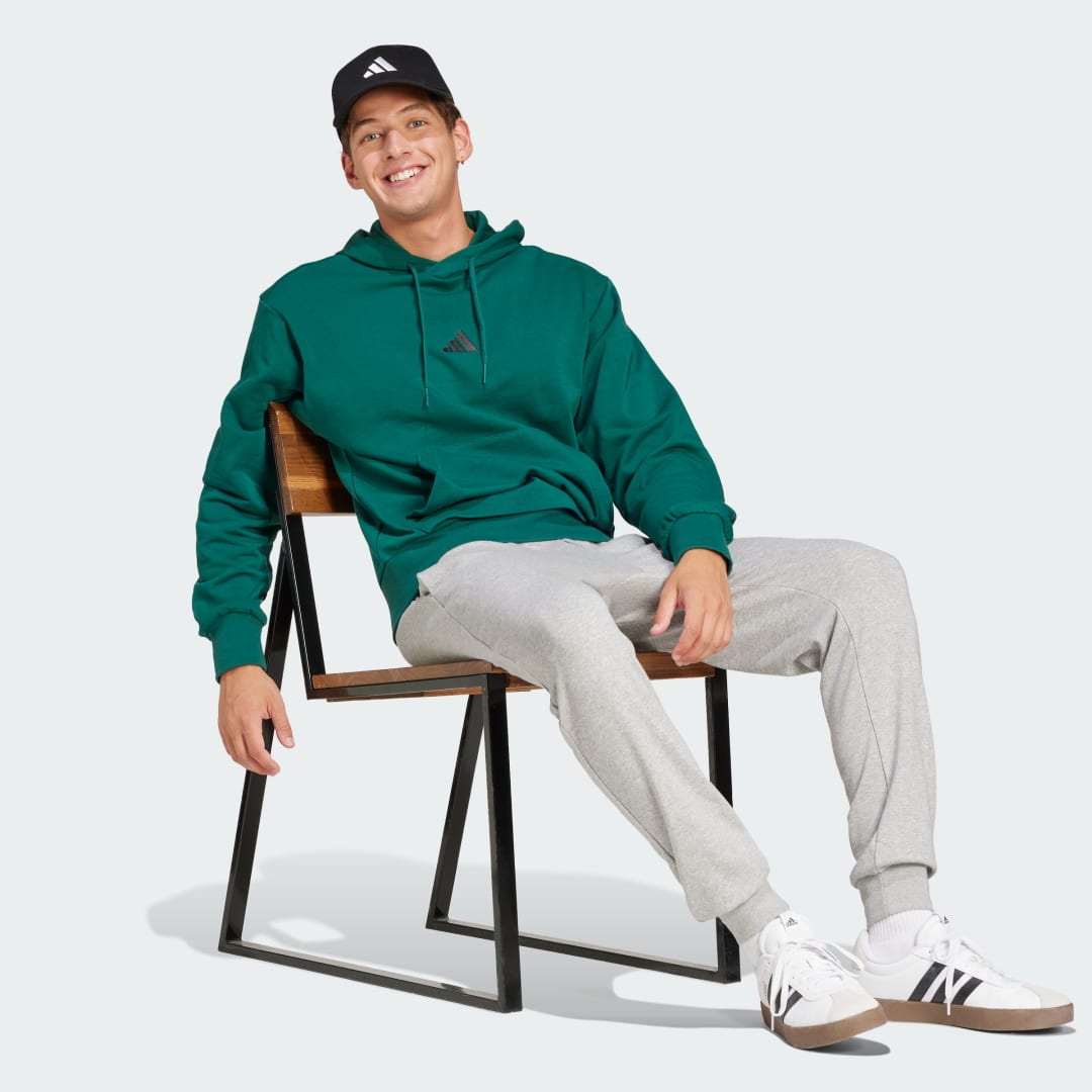 Суитчър adidas Performance Essentials Feel Cozy Terry Hoodie Зелено | JE3841, 1