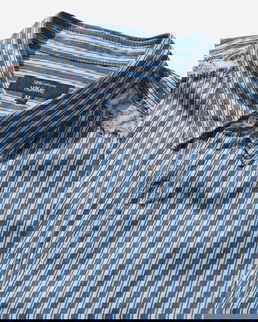 Риза Comme des Garçons Striped Shortsleeve Shirt Синьо | HO-B019-051 001, 3