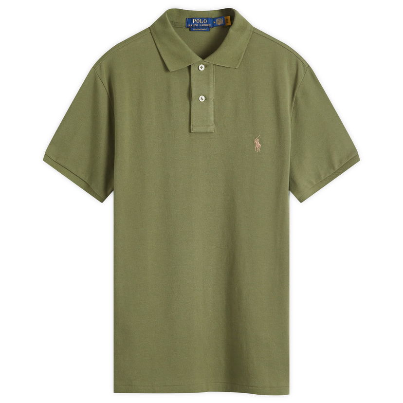 Поло тениска Polo by Ralph Lauren Slim Fit Polo Shirt Зелено | 710680784403