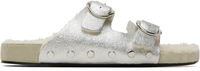 Isabel Marant Lennyo Shearling-Lined Buckle Sandals