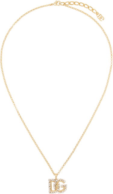Колие Dolce & Gabbana Dolce&Gabbana Crystal 'DG' Logo Chain Necklace Металик | WNR2L4 W1111, 0