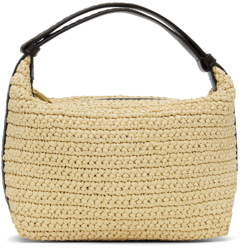 Дамска чанта Bottega Veneta Mini Raffia Bag Бежово | 786975 V2P05