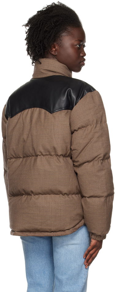 Пухо яке rag & bone Rag & Bone Cal Houndstooth Down Jacket Кафяво | WAW22F2031FA31, 2