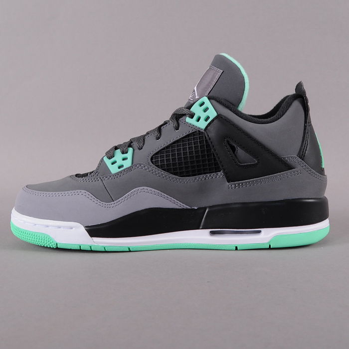 Кецове и обувки Jordan Air Jordan 4 Retro ''Green Glow'' GS Сиво | 408452 033, 0
