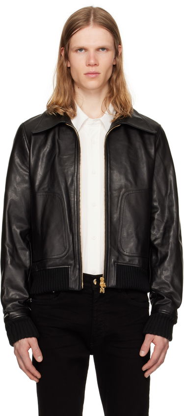 Яке бомбър AMIRI AMIRI Zip Leather Jacket Черно | AMLTJT1028, 0