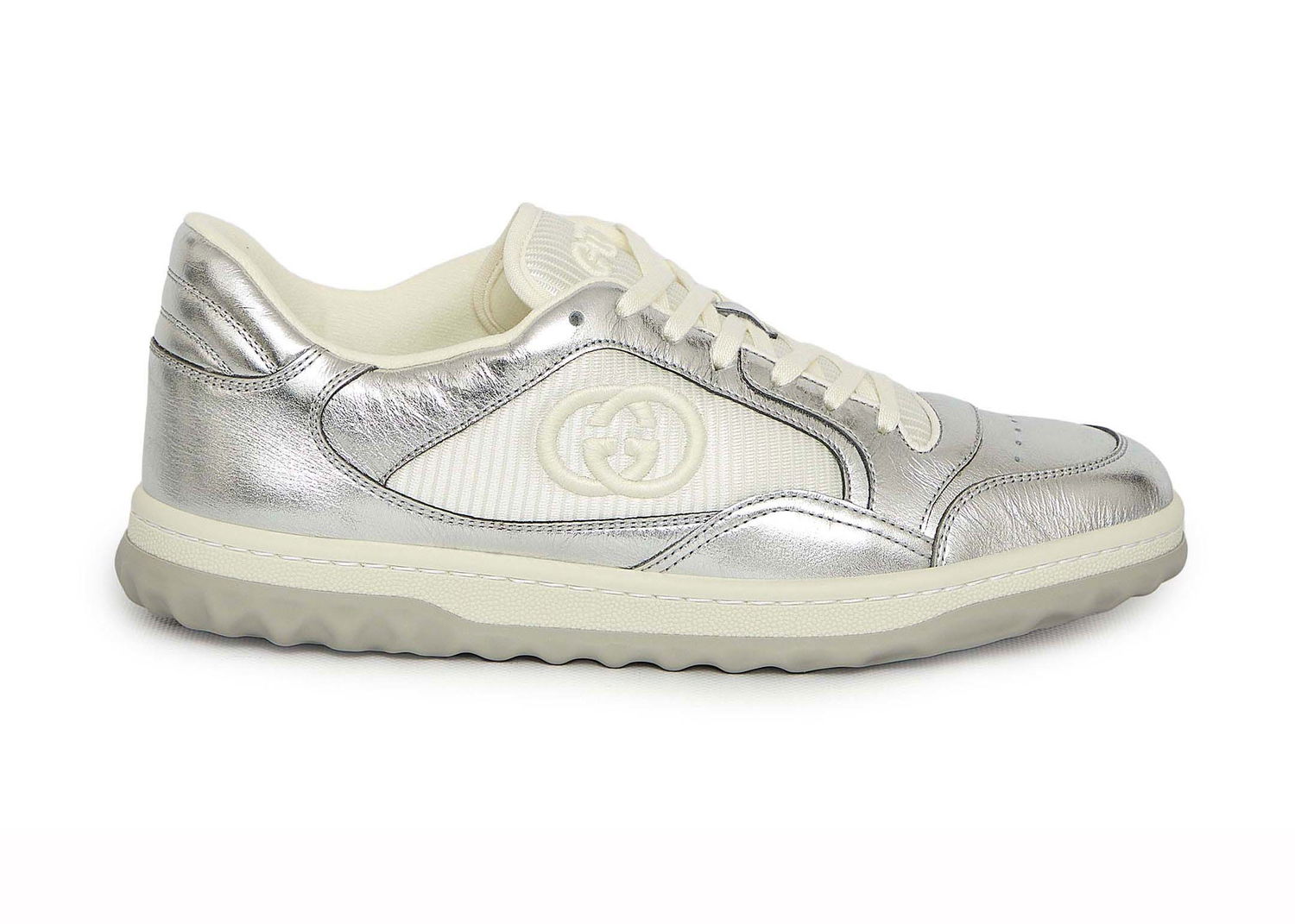 Кецове и обувки Gucci MAC80 Trainer Silver White W Бяло | 750834AACA98141, 0