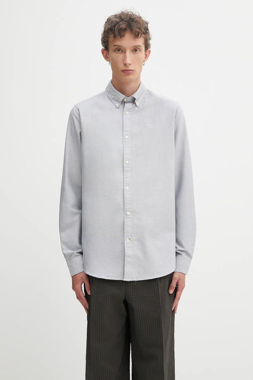 Риза Barbour Barbour Oxtown Tailored Slim Fit Button-Down Shirt Сиво | MSH5301BU43