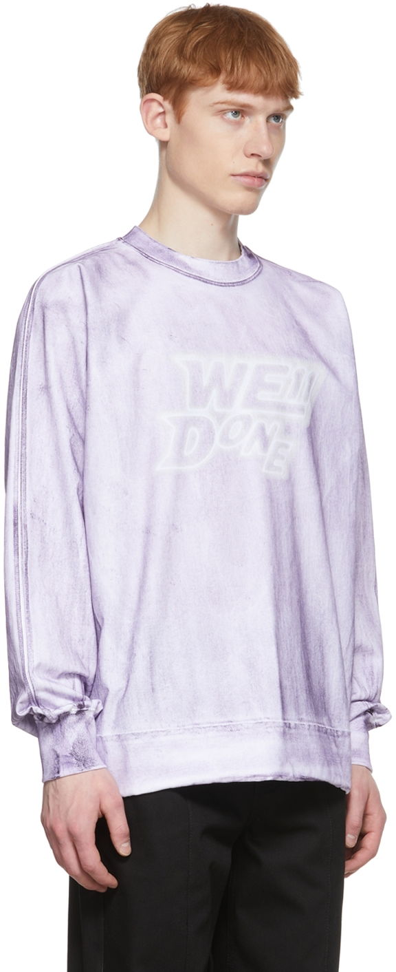 Тениска We11done We11done Cotton Long Sleeve T-Shirt Лилаво | WD-TT1-22-580-U-PP, 1