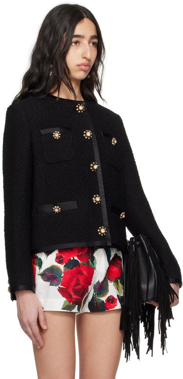 Яке Dolce & Gabbana Dolce&Gabbana Cropped Single-Breasted Jacket Черно | F27DAZ FU3JL, 1