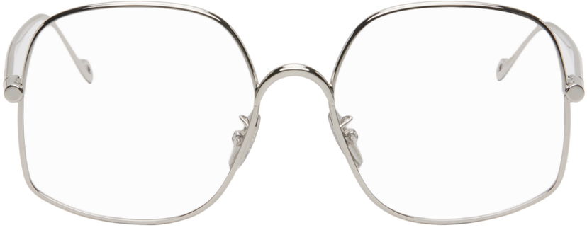 Слънчеви очила Loewe Silver Oversized Glasses Металик | LW50055UW55016