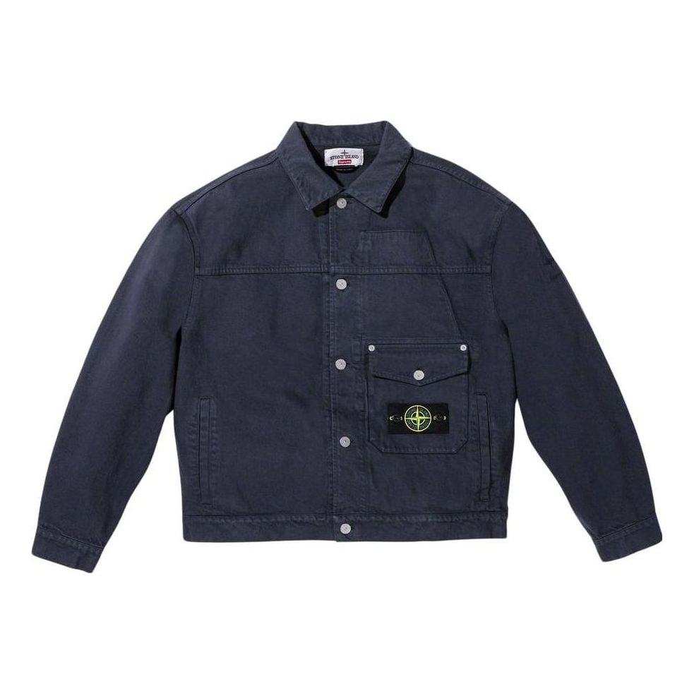 Яке Supreme Stone Island Denim Trucker Jacket Синьо | SUP-FW23-170, 0