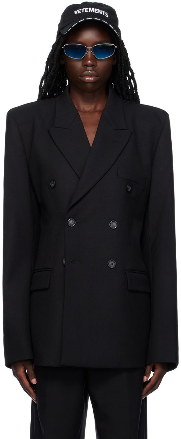 Яке VETEMENTS VTMNTS Tailored Double Breasted Blazer Черно | VL18JA720B, 0