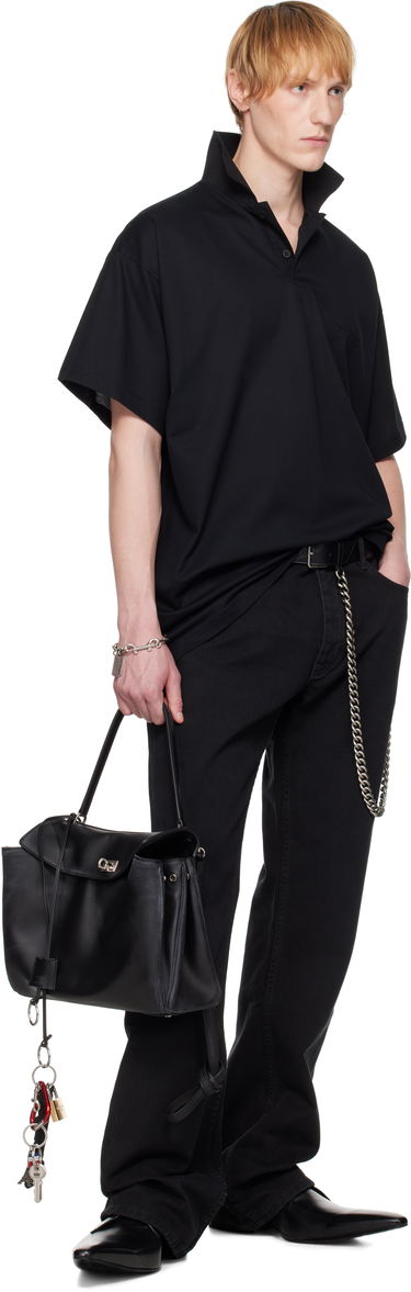 Дънки Balenciaga Balenciaga Straight Fit Jeans Черно | 810788TQW83, 4